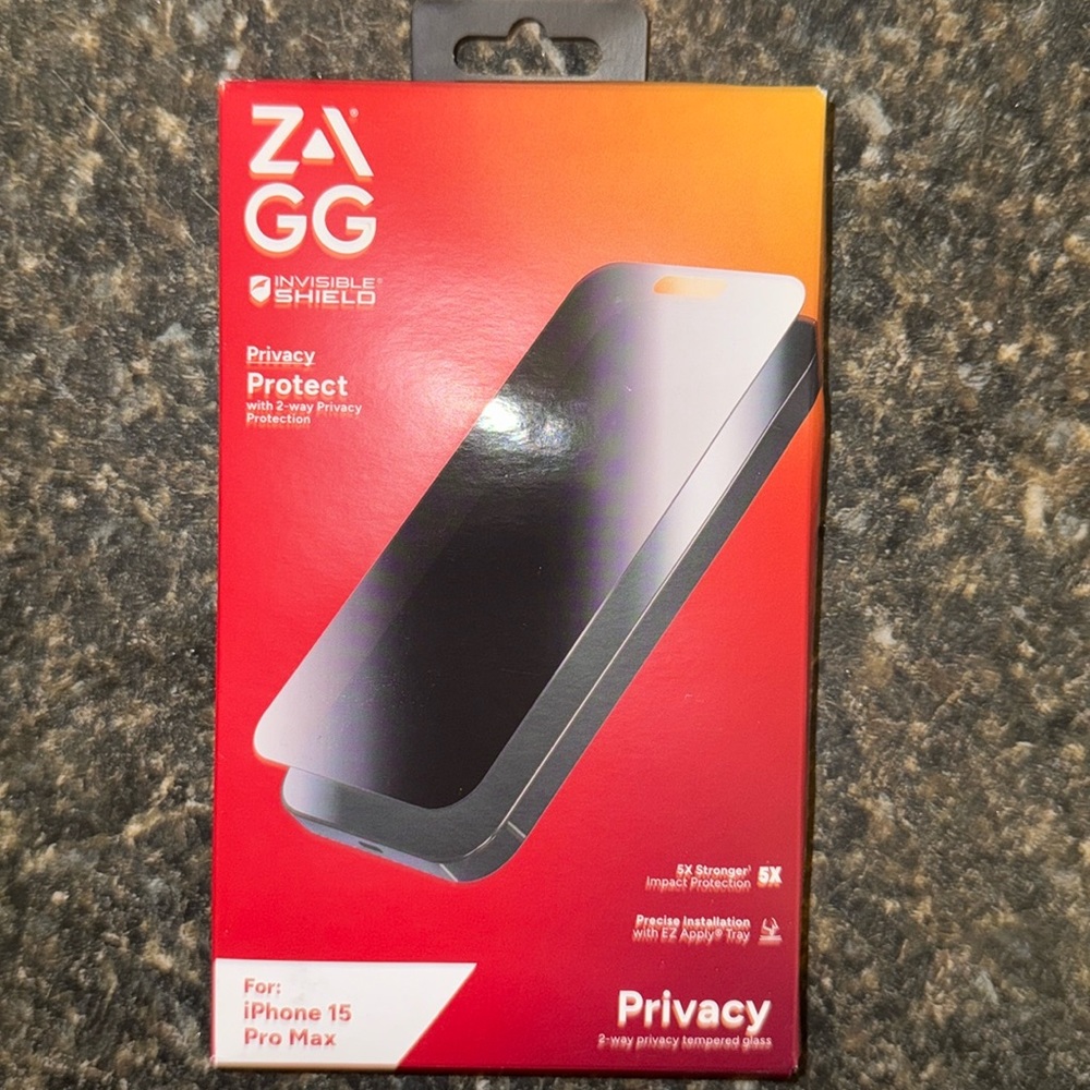 Zagg iPhone 15 Pro Max Invisible Shield Privacy Screen Protector